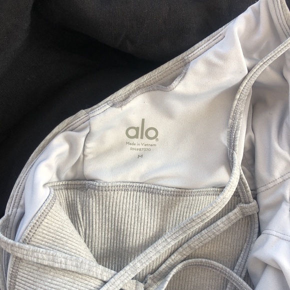 Alosoft gray bra top no pads like new great top in light gray!Medium - Picture 7 of 7